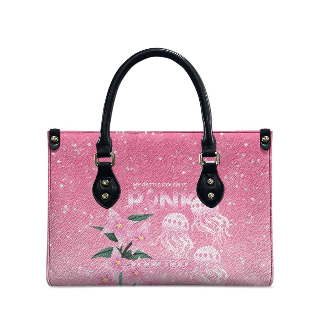 Personalised Pink Boronia of Hope Leather Bag Australia’s Fight Against Breast Cancer - Aussie Hoodie