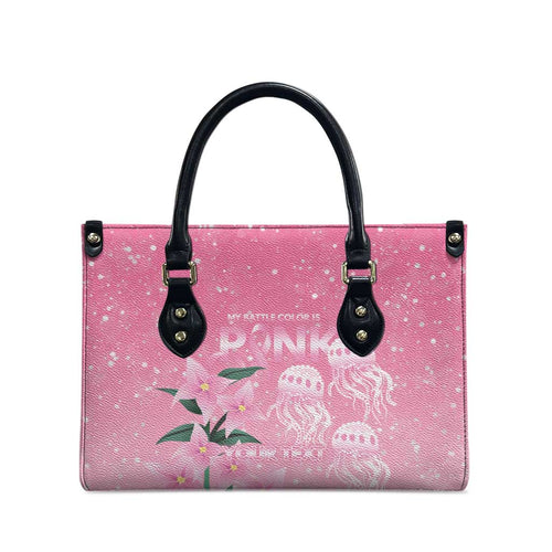 Personalised Pink Boronia of Hope Leather Bag Australia’s Fight Against Breast Cancer - Aussie Hoodie