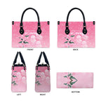 Personalised Pink Boronia of Hope Leather Bag Australia’s Fight Against Breast Cancer - Aussie Hoodie