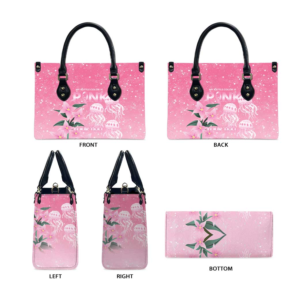 Personalised Pink Boronia of Hope Leather Bag Australia’s Fight Against Breast Cancer - Aussie Hoodie