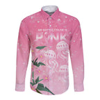 Personalised Pink Boronia of Hope Long Sleeve Button Shirt Australia’s Fight Against Breast Cancer - Aussie Hoodie