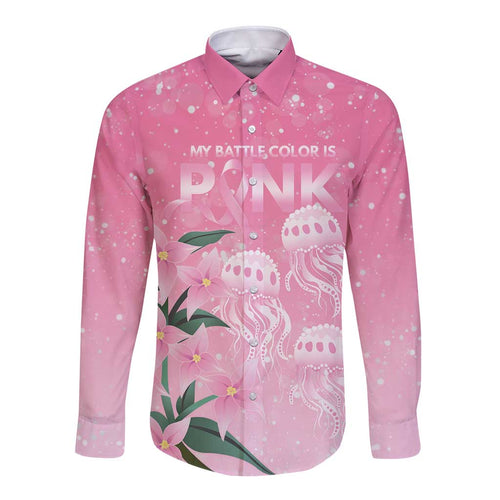 Personalised Pink Boronia of Hope Long Sleeve Button Shirt Australia’s Fight Against Breast Cancer - Aussie Hoodie