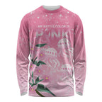Personalised Pink Boronia of Hope Long Sleeve Shirt Australia’s Fight Against Breast Cancer - Aussie Hoodie