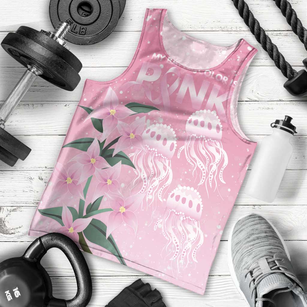 Personalised Pink Boronia of Hope Men Tank Top Australia’s Fight Against Breast Cancer - Aussie Hoodie