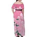 Personalised Pink Boronia of Hope Off Shoulder Maxi Dress Australia’s Fight Against Breast Cancer - Aussie Hoodie