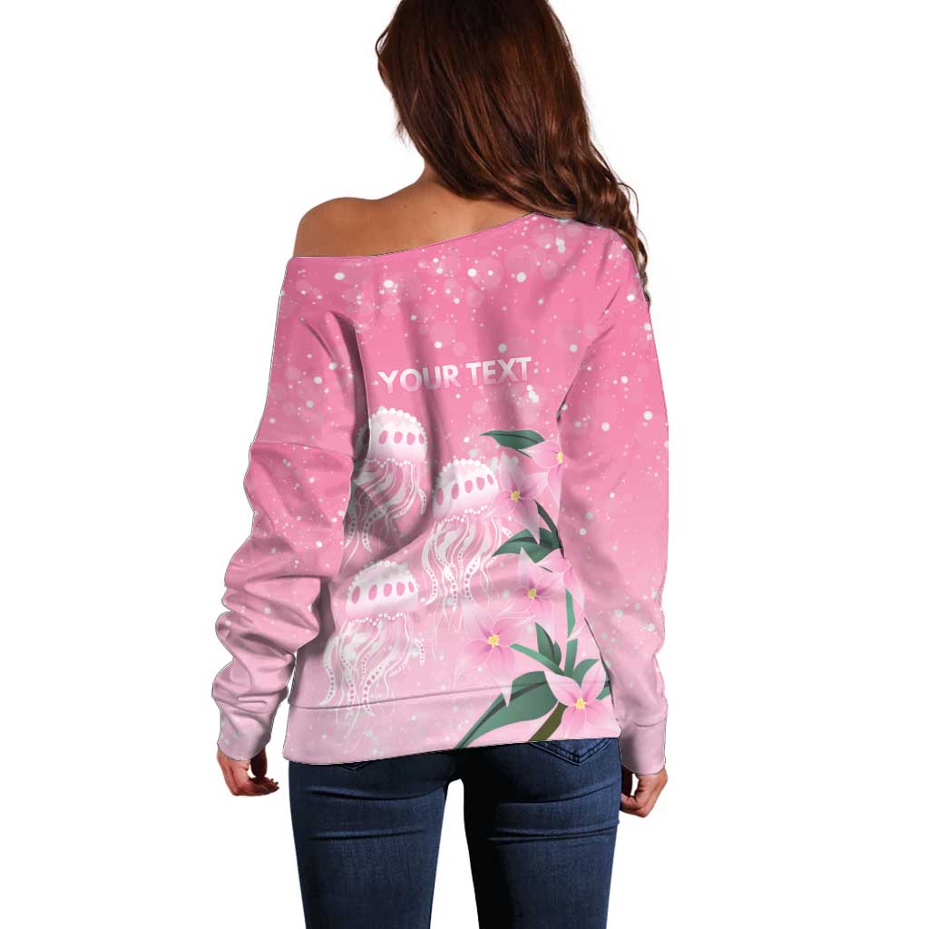 Personalised Pink Boronia of Hope Off Shoulder Sweater Australia’s Fight Against Breast Cancer - Aussie Hoodie