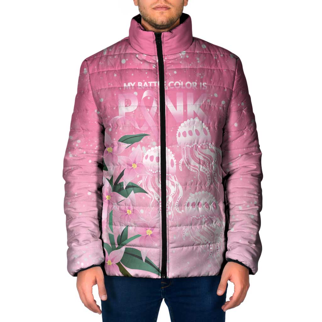 Personalised Pink Boronia of Hope Padded Jacket Australia’s Fight Against Breast Cancer - Aussie Hoodie