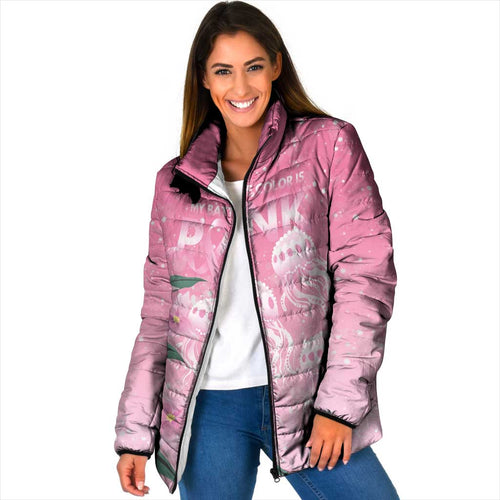 Personalised Pink Boronia of Hope Padded Jacket Australia’s Fight Against Breast Cancer - Aussie Hoodie