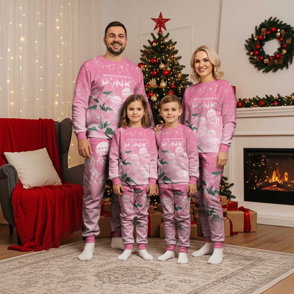Personalised Pink Boronia of Hope Christmas Pajama Set Australia’s Fight Against Breast Cancer - Aussie Hoodie