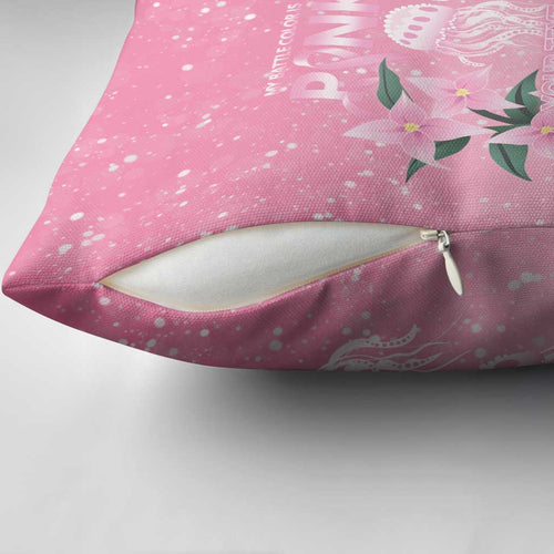 Personalised Pink Boronia of Hope Pillow Cover Australia’s Fight Against Breast Cancer - Aussie Hoodie