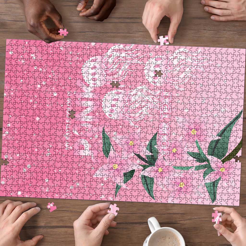 Personalised Pink Boronia of Hope Puzzle Australia’s Fight Against Breast Cancer - Aussie Hoodie