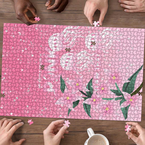 Personalised Pink Boronia of Hope Puzzle Australia’s Fight Against Breast Cancer - Aussie Hoodie