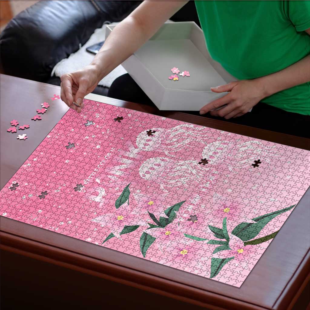 Personalised Pink Boronia of Hope Puzzle Australia’s Fight Against Breast Cancer - Aussie Hoodie