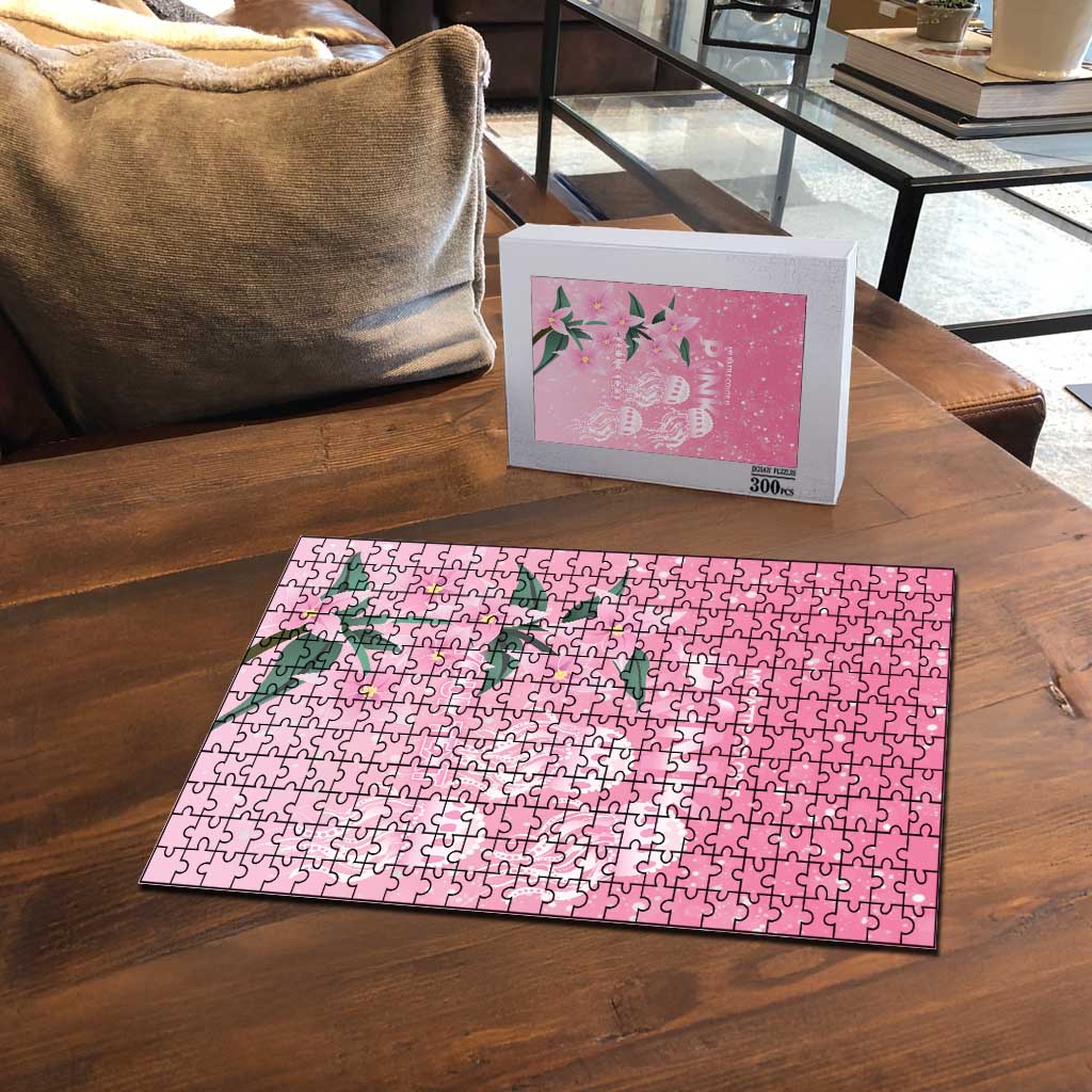 Personalised Pink Boronia of Hope Puzzle Australia’s Fight Against Breast Cancer - Aussie Hoodie