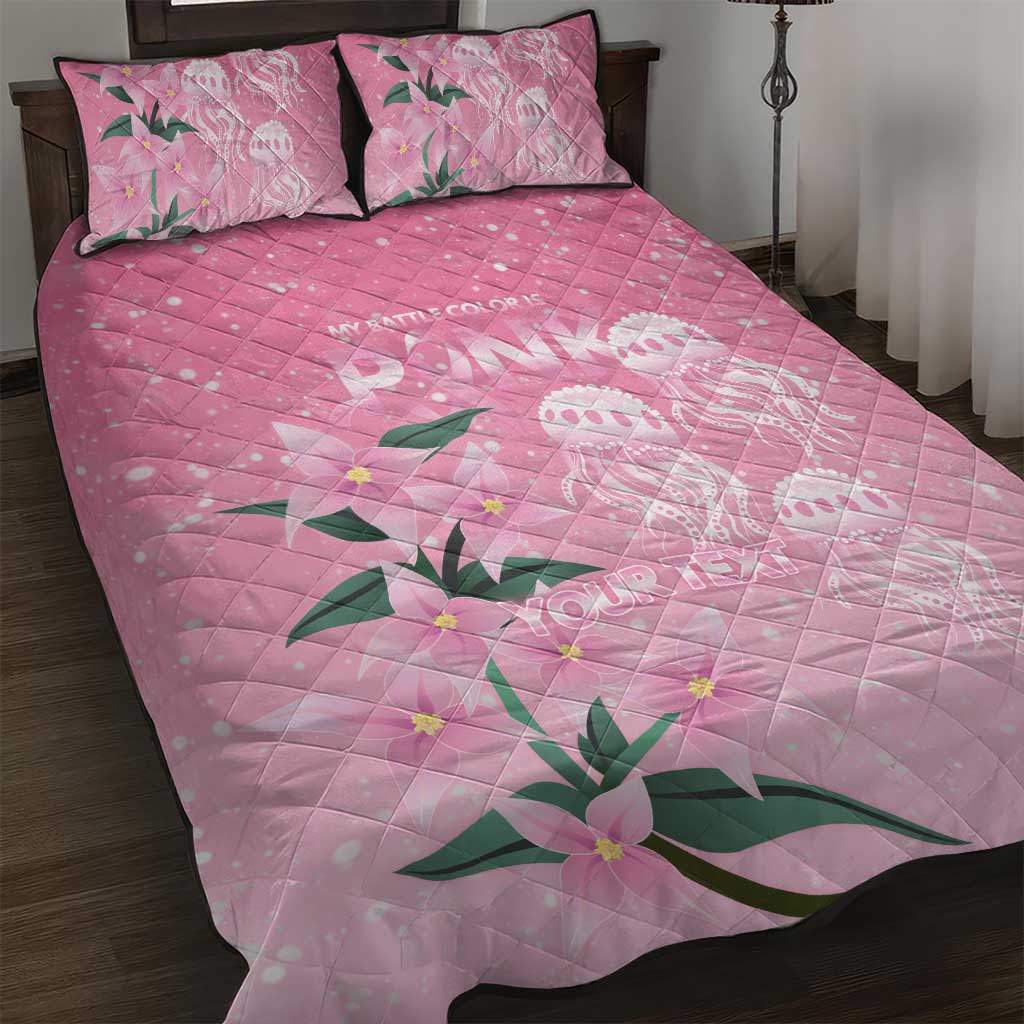 Personalised Pink Boronia of Hope Quilt Bed Set Australia’s Fight Against Breast Cancer - Aussie Hoodie