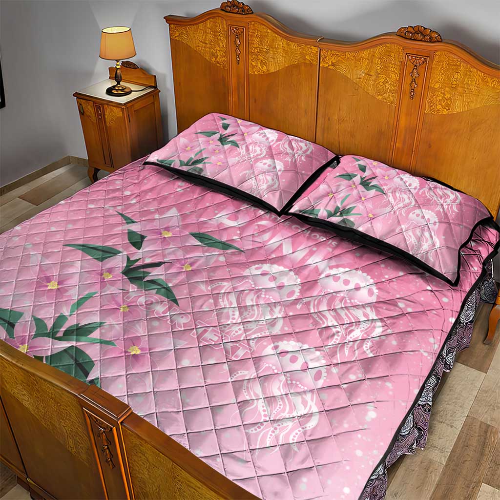 Personalised Pink Boronia of Hope Quilt Bed Set Australia’s Fight Against Breast Cancer - Aussie Hoodie