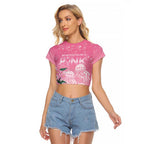 Personalised Pink Boronia of Hope Raglan Cropped T Shirt Australia’s Fight Against Breast Cancer - Aussie Hoodie
