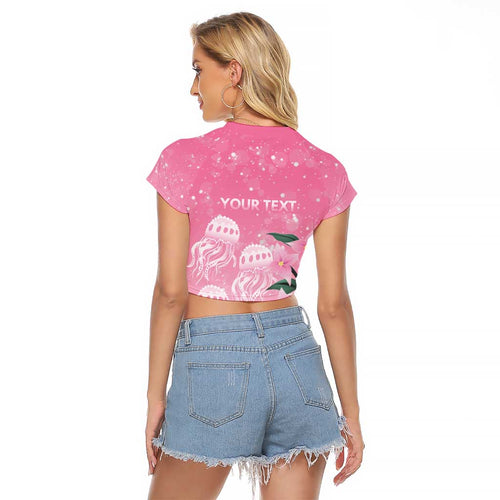 Personalised Pink Boronia of Hope Raglan Cropped T Shirt Australia’s Fight Against Breast Cancer - Aussie Hoodie