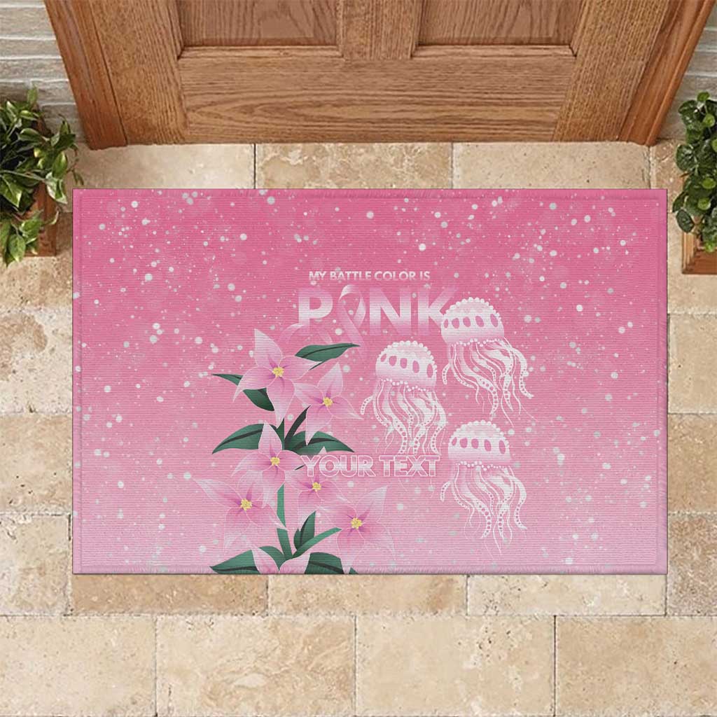 Personalised Pink Boronia of Hope Rubber Doormat Australia’s Fight Against Breast Cancer - Aussie Hoodie