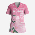 Personalised Pink Boronia of Hope Scrub Top Australia’s Fight Against Breast Cancer - Aussie Hoodie