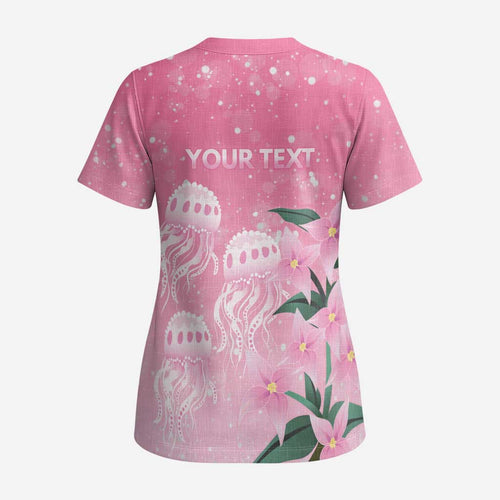 Personalised Pink Boronia of Hope Scrub Top Australia’s Fight Against Breast Cancer - Aussie Hoodie