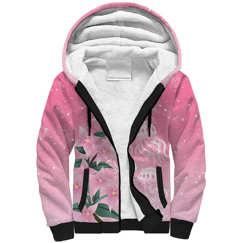 Personalised Pink Boronia of Hope Sherpa Hoodie Australia’s Fight Against Breast Cancer - Aussie Hoodie