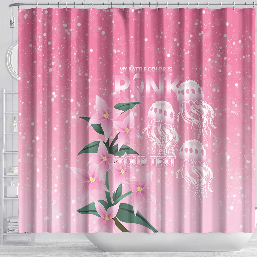Personalised Pink Boronia of Hope Shower Curtain Australia’s Fight Against Breast Cancer - Aussie Hoodie