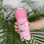 Personalised Pink Boronia of Hope Skinny Tumbler Australia’s Fight Against Breast Cancer - Aussie Hoodie