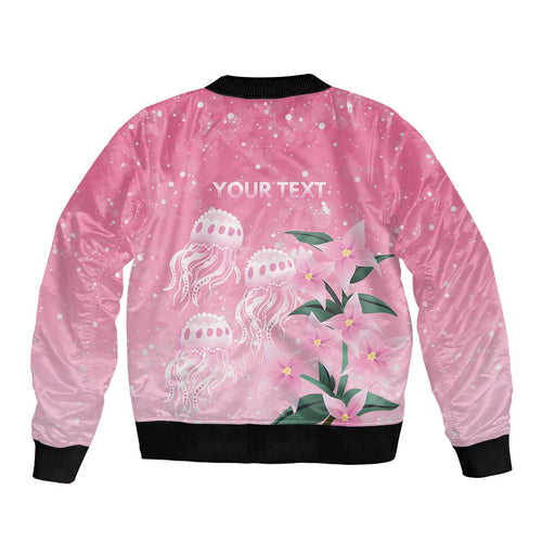 Personalised Pink Boronia of Hope Sleeve Zip Bomber Jacket Australia’s Fight Against Breast Cancer - Aussie Hoodie