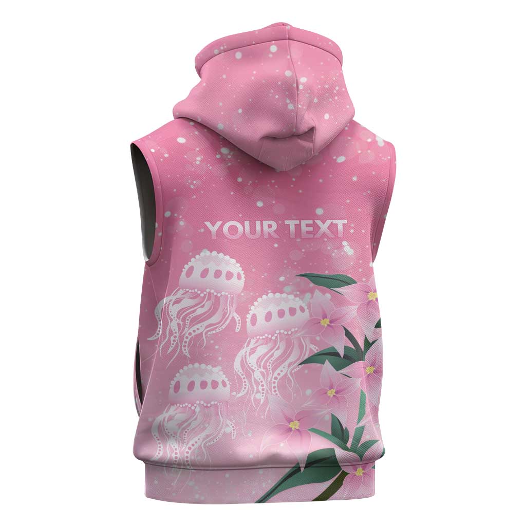 Personalised Pink Boronia of Hope Sleeveless Hoodie Australia’s Fight Against Breast Cancer - Aussie Hoodie
