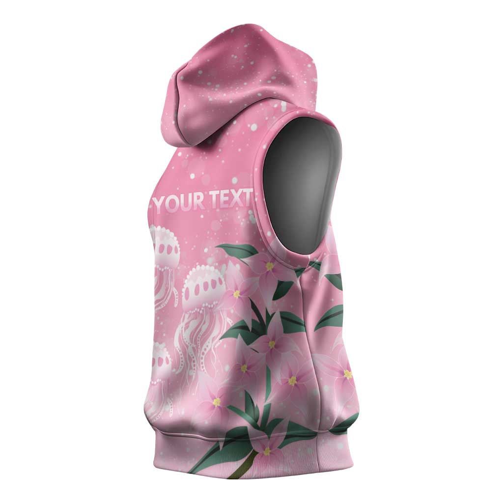 Personalised Pink Boronia of Hope Sleeveless Hoodie Australia’s Fight Against Breast Cancer - Aussie Hoodie