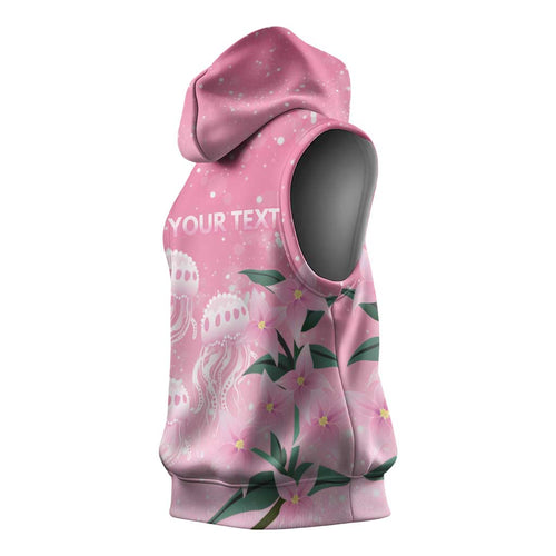 Personalised Pink Boronia of Hope Sleeveless Hoodie Australia’s Fight Against Breast Cancer - Aussie Hoodie