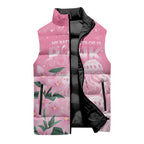 Personalised Pink Boronia of Hope Sleeveless Puffer Jacket Australia’s Fight Against Breast Cancer - Aussie Hoodie