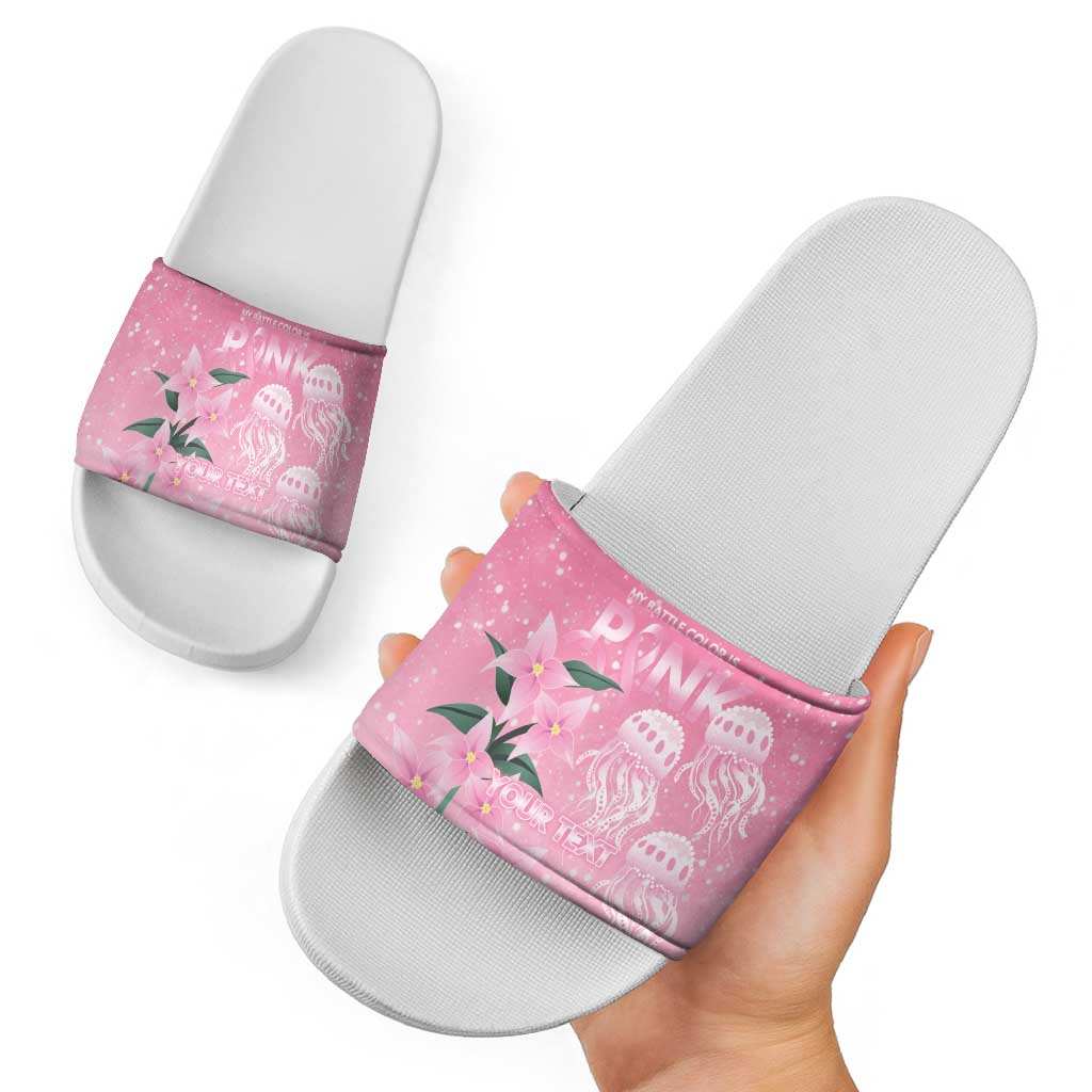 Personalised Pink Boronia of Hope Slide Sandals Australia’s Fight Against Breast Cancer - Aussie Hoodie
