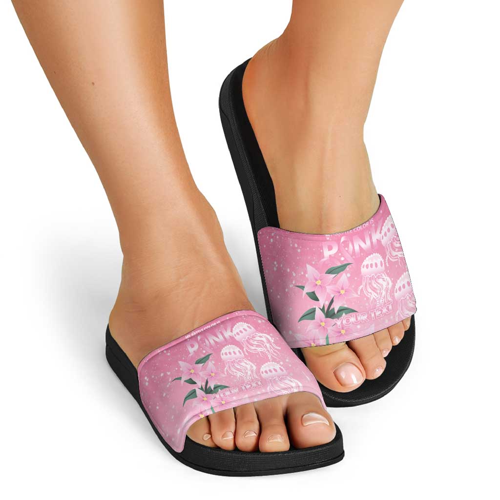 Personalised Pink Boronia of Hope Slide Sandals Australia’s Fight Against Breast Cancer - Aussie Hoodie