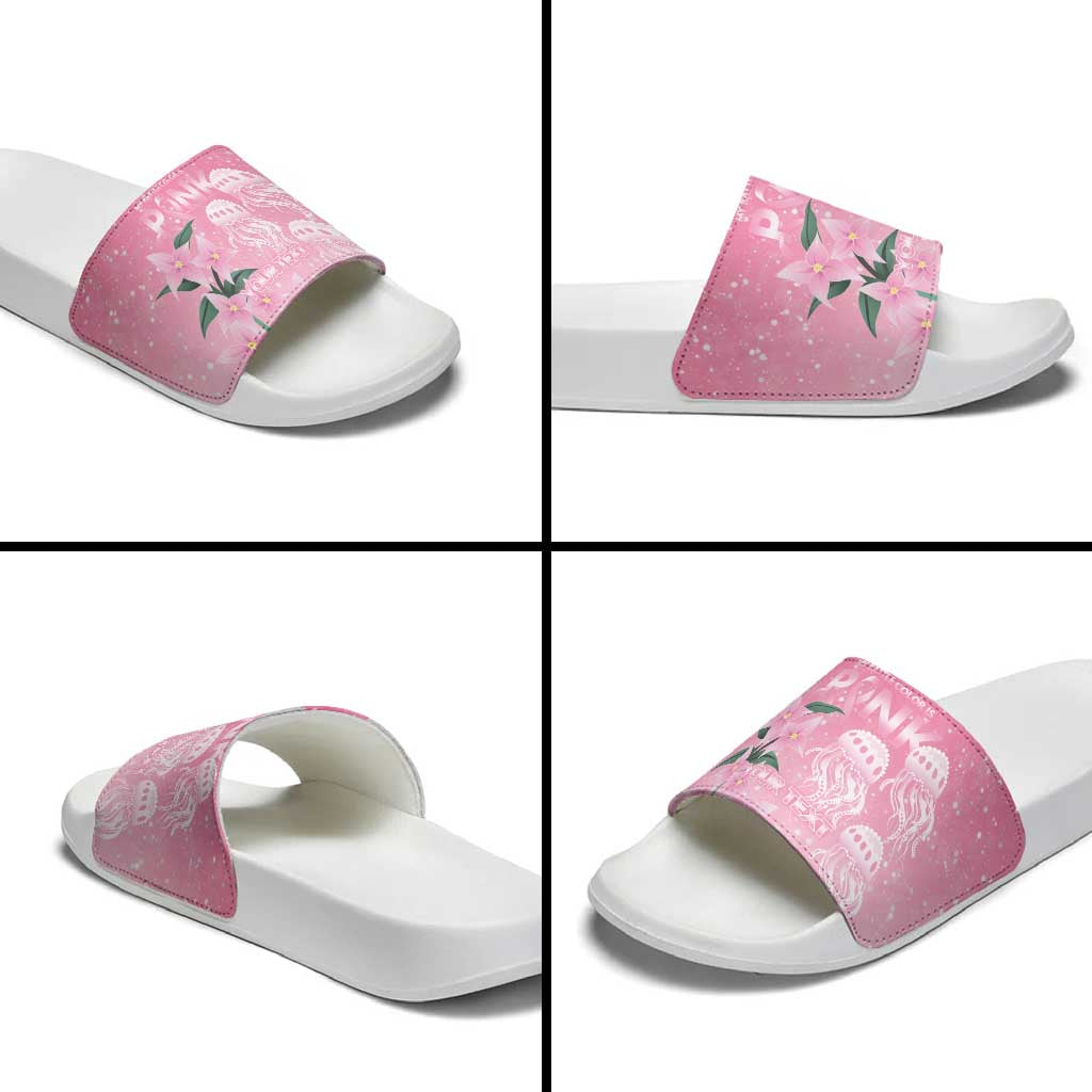 Personalised Pink Boronia of Hope Slide Sandals Australia’s Fight Against Breast Cancer - Aussie Hoodie