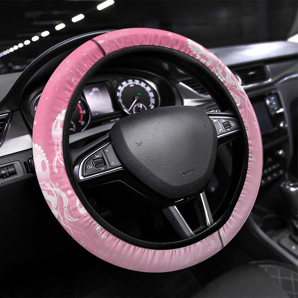 Pink Boronia of Hope Steering Wheel Cover Australia’s Fight Against Breast Cancer - Aussie Hoodie