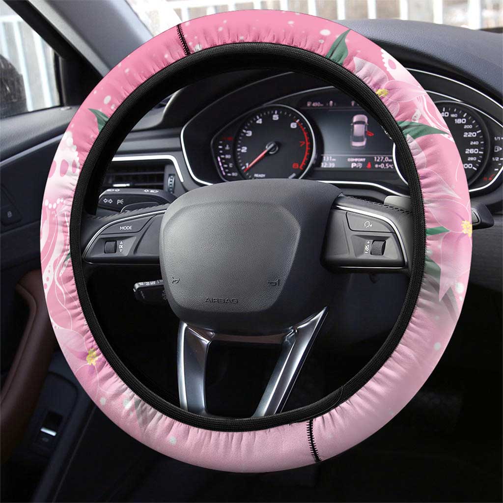 Pink Boronia of Hope Steering Wheel Cover Australia’s Fight Against Breast Cancer - Aussie Hoodie
