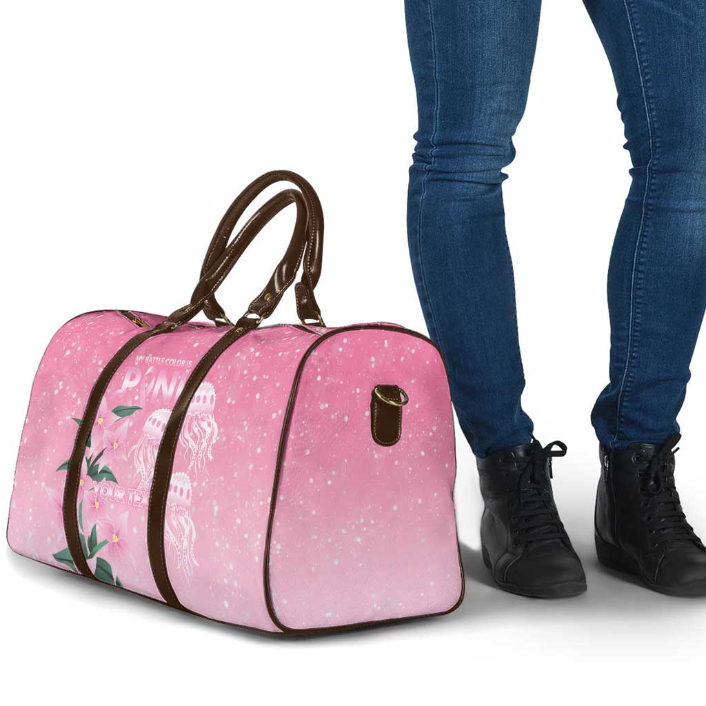 Personalised Pink Boronia of Hope Travel Bag Australia’s Fight Against Breast Cancer - Aussie Hoodie