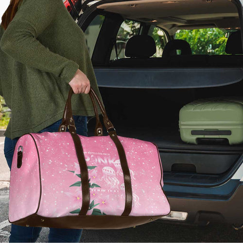 Personalised Pink Boronia of Hope Travel Bag Australia’s Fight Against Breast Cancer - Aussie Hoodie
