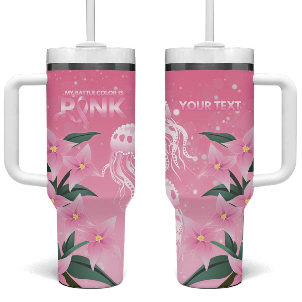Personalised Pink Boronia of Hope Tumbler With Handle Australia’s Fight Against Breast Cancer - Aussie Hoodie