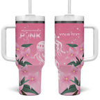 Personalised Pink Boronia of Hope Tumbler With Handle Australia’s Fight Against Breast Cancer - Aussie Hoodie