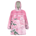 Personalised Pink Boronia of Hope Wearable Blanket Hoodie Australia’s Fight Against Breast Cancer - Aussie Hoodie