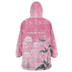 Personalised Pink Boronia of Hope Wearable Blanket Hoodie Australia’s Fight Against Breast Cancer - Aussie Hoodie