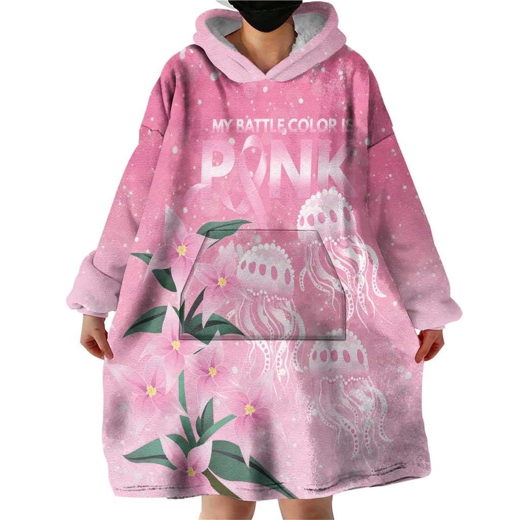 Personalised Pink Boronia of Hope Wearable Blanket Hoodie Australia’s Fight Against Breast Cancer - Aussie Hoodie