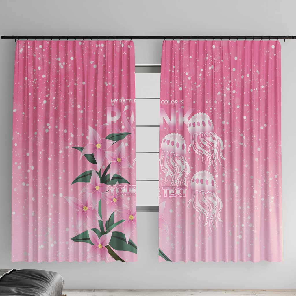Personalised Pink Boronia of Hope Window Curtain Australia’s Fight Against Breast Cancer - Aussie Hoodie