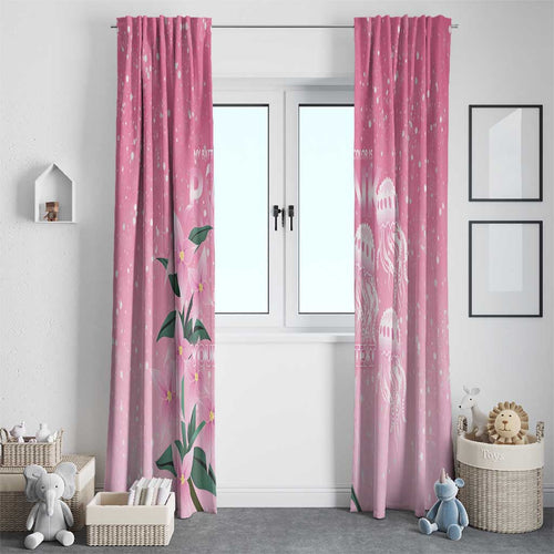 Personalised Pink Boronia of Hope Window Curtain Australia’s Fight Against Breast Cancer - Aussie Hoodie