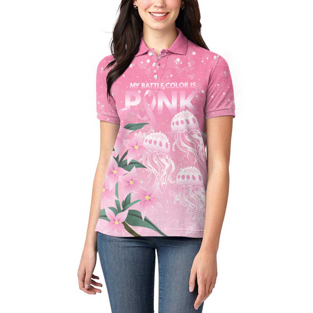 Personalised Pink Boronia of Hope Women Polo Shirt Australia’s Fight Against Breast Cancer - Aussie Hoodie