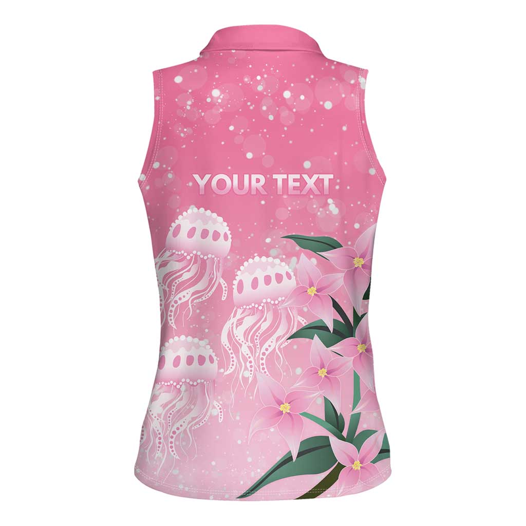 Personalised Pink Boronia of Hope Women Sleeveless Polo Shirt Australia’s Fight Against Breast Cancer - Aussie Hoodie