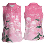 Personalised Pink Boronia of Hope Women Sleeveless Polo Shirt Australia’s Fight Against Breast Cancer - Aussie Hoodie